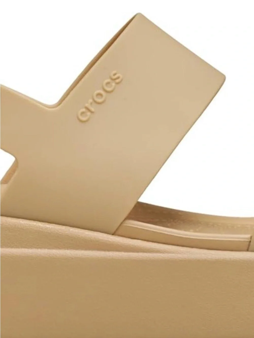 CROCS Women's Tan Platform Slingback Sandal